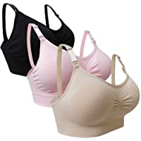Los mejores  - Desirelove Sujetador de Lactancia Maternidad 1 and 3 Pack Sujetadores sin Costuras con Almohadillas de prevención de…